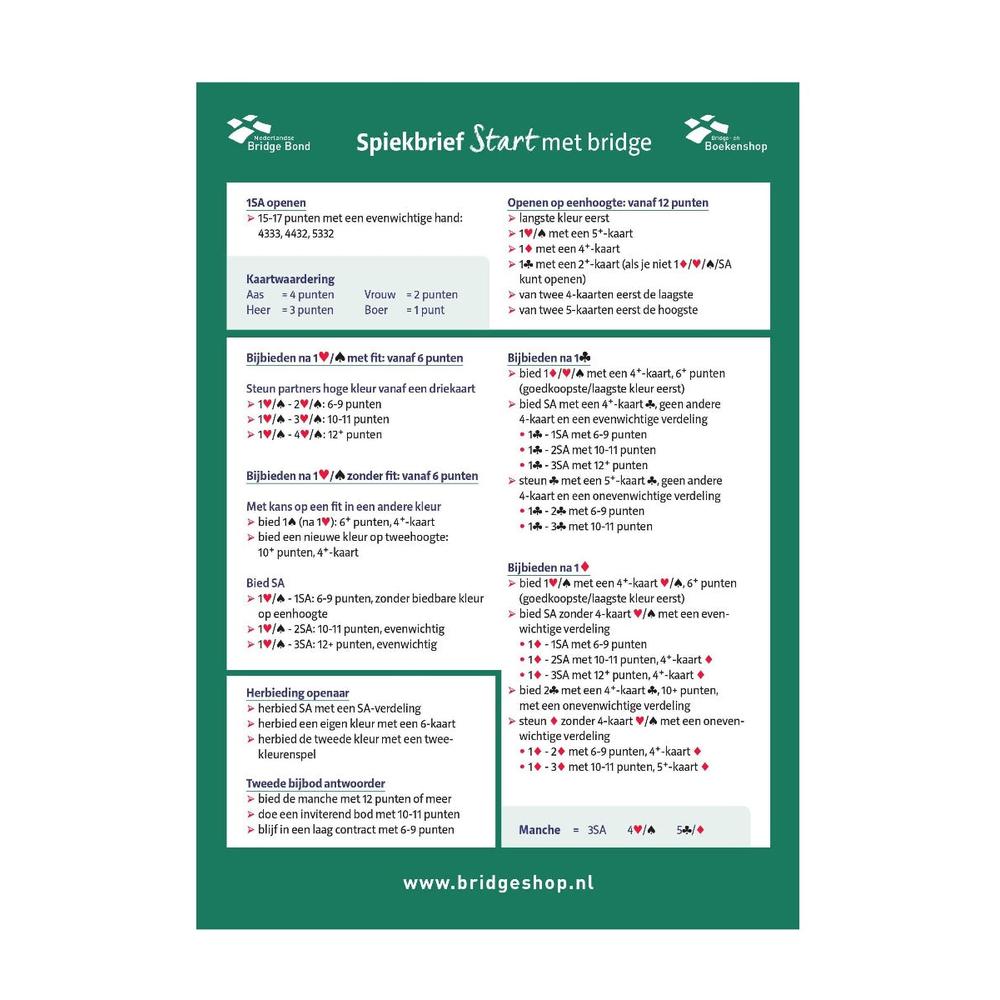 Spiekbrief Start met bridge
