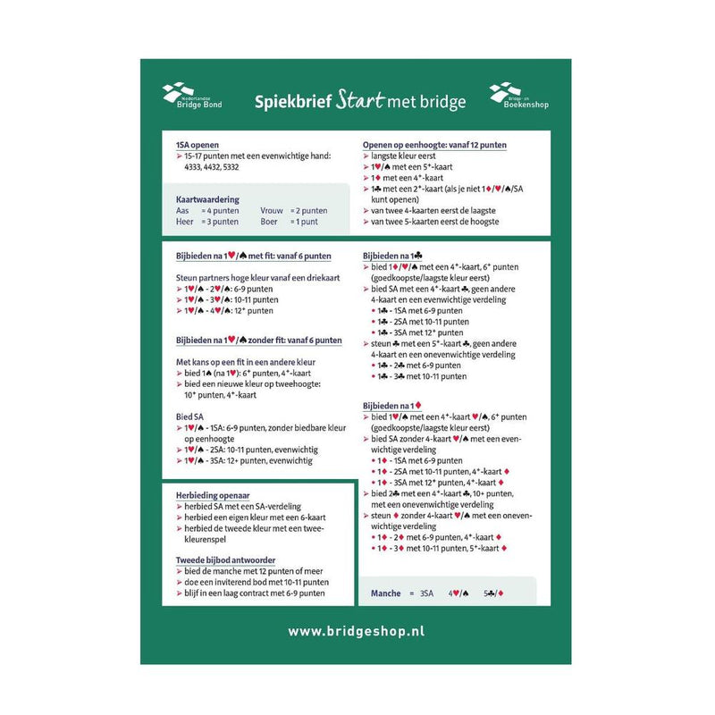 Spiekbrief Start met bridge