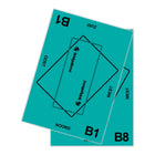 Set van 8 tafelbladen NBB groen, nummers B1 t/m B8