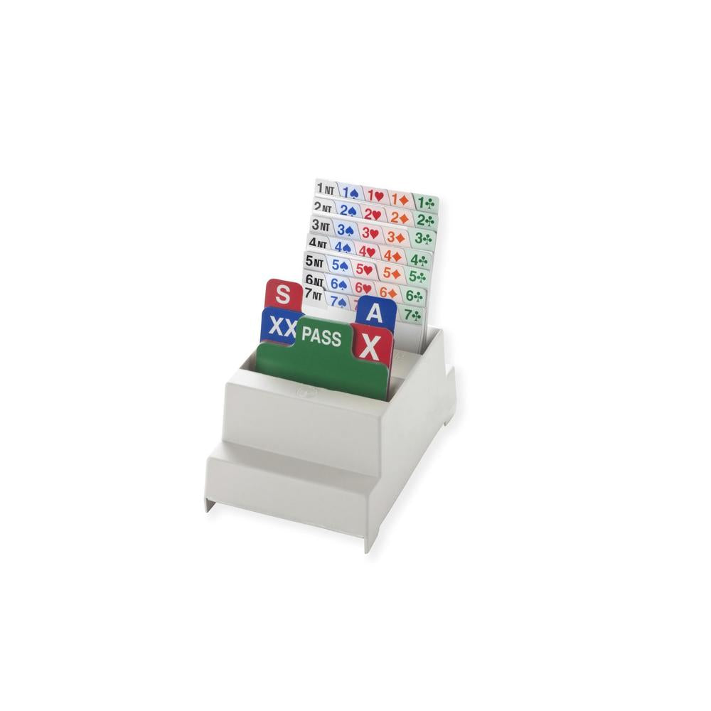 Bidding-box Neo wit, de set bestaat uit vier losse biddingboxen