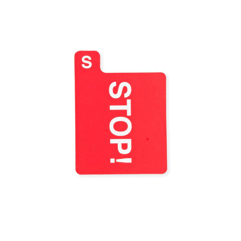 Stopkaart, 100% plastic