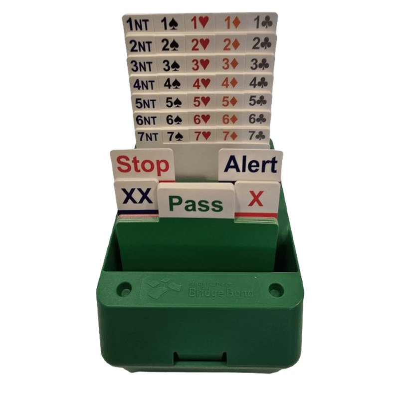 Biddingbox NBB groen incl. luxe vulling set van 4 stuks
