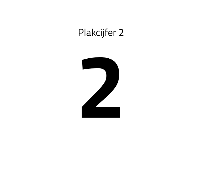 Plakcijfer 2