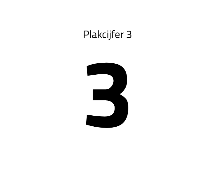 Plakcijfer 3
