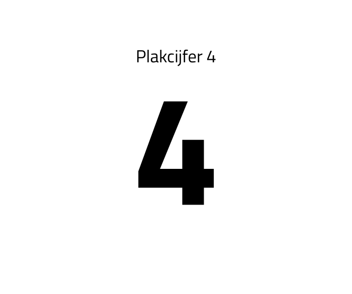 Plakcijfer 4