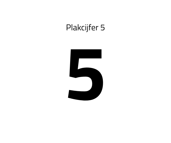 Plakcijfer 5