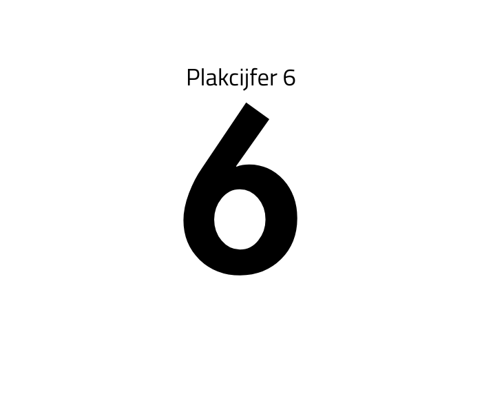 Plakcijfer 6