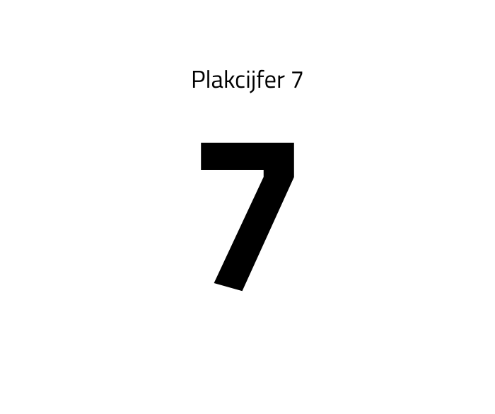 Plakcijfer 7