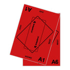 Set van 6 tafelbladen NBB Rood, nummers A1 t/m A6