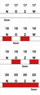Stickervel zacht plastic boards 17-20