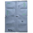 Softboards grijs, bestaande uit 16 voorbedrukte mapjes met de nummers 1 t/m 16