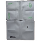 Softboards grijs, bestaande uit 8 mapjes in seal, nrs. 1 t/m 8