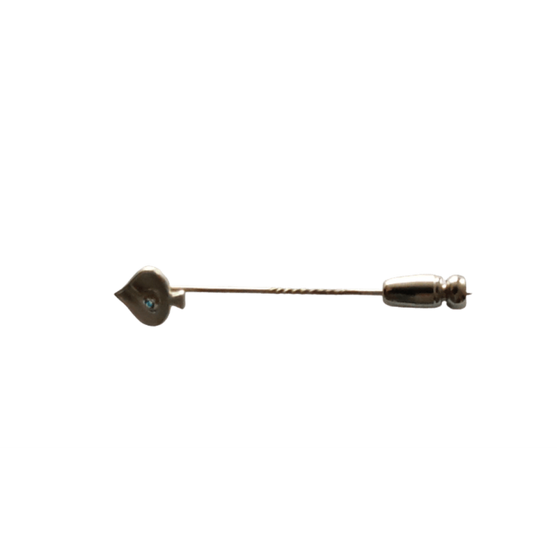 Speld Nat. Meester 2 kronen 100.000 MP zilver met zirkoon