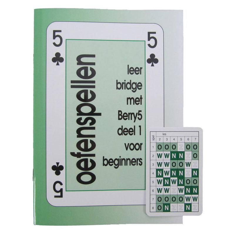 Oefenboekje met oefenspellen Leer Bridge met Berry5 deel 1