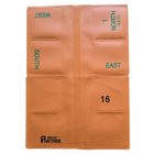 Softboards oranje, bestaande uit 16 mapjes in seal, nrs. 1 t/m 16