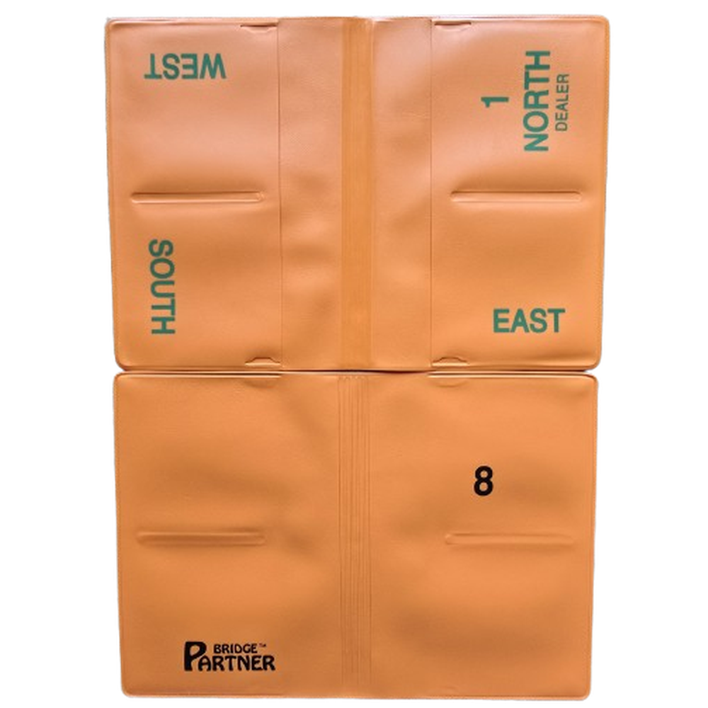 Softboards oranje, bestaande uit 8 mapjes in seal, nrs. 1 t/m 8