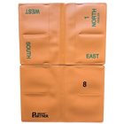 Softboards oranje, bestaande uit 8 mapjes in seal, nrs. 1 t/m 8