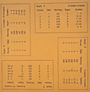 Multiplexkaarten oranje, bestaande uit 1 set kaarten