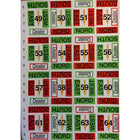 Stickervel superplusboard, nrs. 49-64, Engelstalig