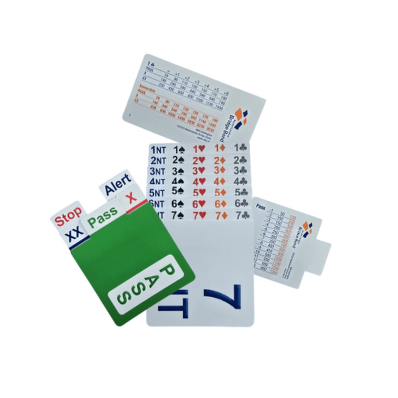 Biddingboxkaartjes NBB, 4 sets, standaard uitvoering
